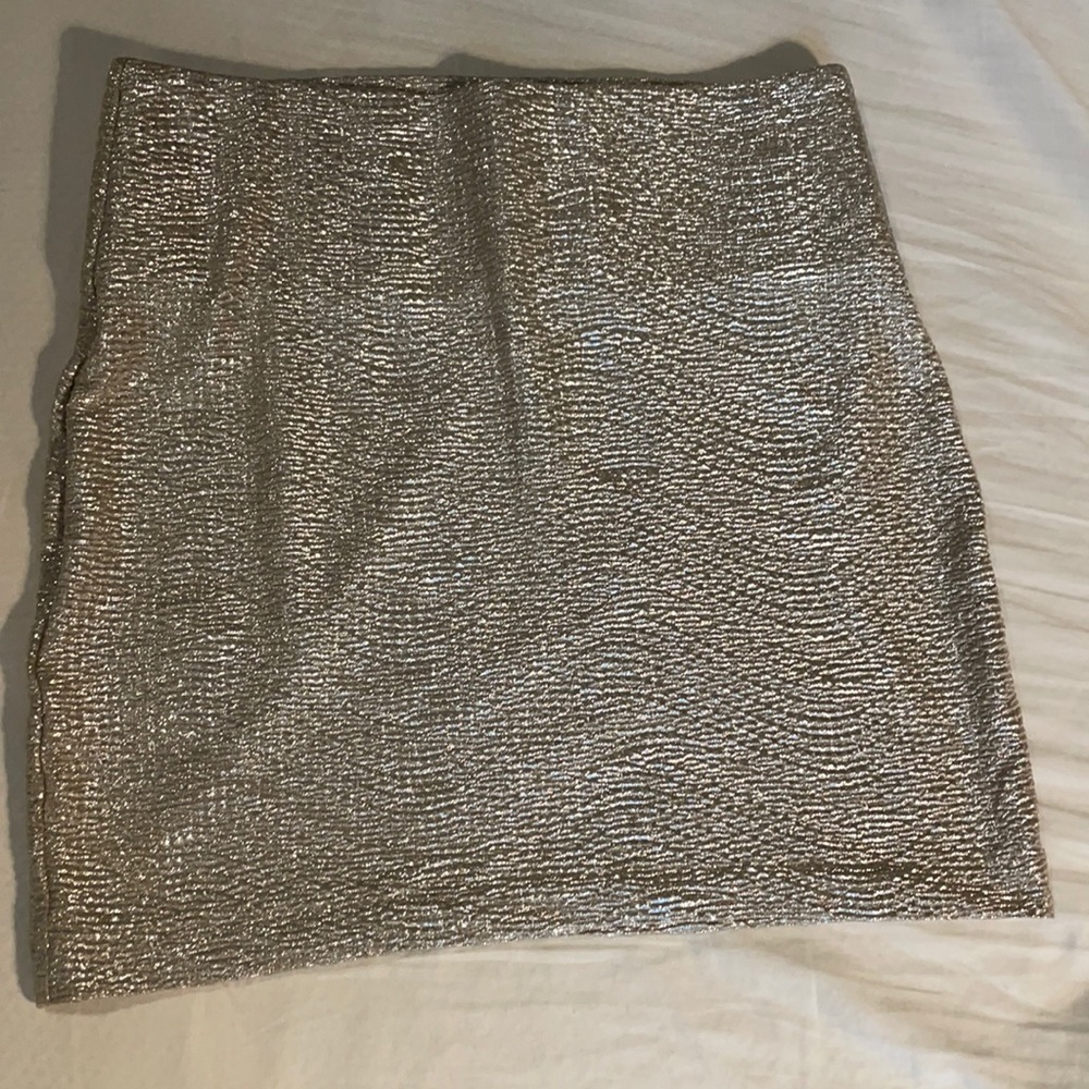 Bcbg metallic skirt